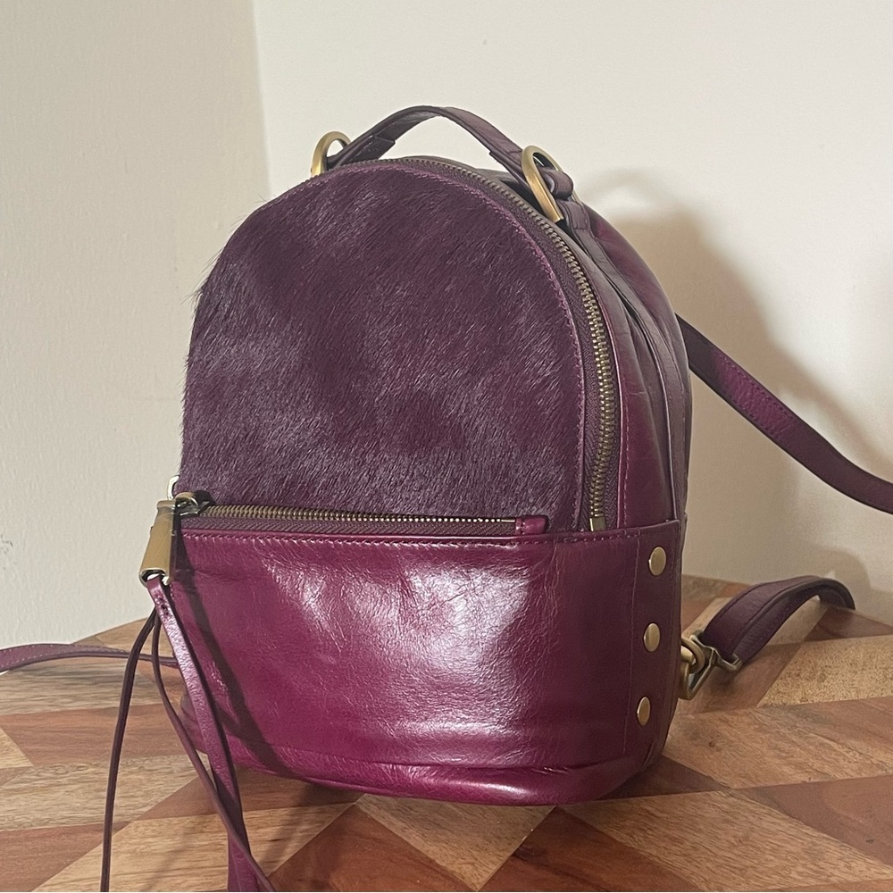 NEW Sexy Purple HOBO Mini Backpack Purse Fuschia Leather And Calf Hair